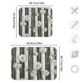 thumbnail image 3 of Daisy Floral on Stripe Dish Drying Mats Kitchen Mat Microfiber Counter Absorbent Dish Pad Drainer Rack 16"x18", 3 of 7