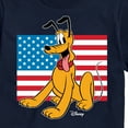 thumbnail image 3 of Disney - Americana - Pluto Usa Flag - Adult Short Sleeve Graphic T-Shirt, 3 of 5