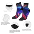 thumbnail image 5 of Pofeuu Cosmic Cat Psychedelic Journey Print 30cm Socks, Adult Running Hiking Socks for Youth and Adult, 5 of 7