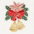 thumbnail image 4 of Linum Home Textiles Christmas Bells Embroidered Turkish Cotton Hand Towel - Set of 2, 4 of 6