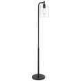 thumbnail image 6 of 360 Lighting Karis Modern Downbridge Floor Lamp 62 1/2" Tall Matte Black Metal Clear Glass Shade for Living Room Reading Bedroom Office House Home, 6 of 8