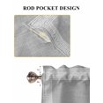 thumbnail image 7 of Gray Geometric Tier Curtains 45 Inches Long, White Greek Key Design Burlap Modern Art Window Treatment Curtain Drapes, Window Half Privacy Curtains for Bedroom Bathroom, 42"x45", 2 Panels, 7 of 7