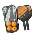 thumbnail image 1 of Portable s Set Rackets Comfort Grip 4 Pickleballs Carry Bag Lightweight Wood for Adults Men Sports Training Equipment Orange, 1 of 10