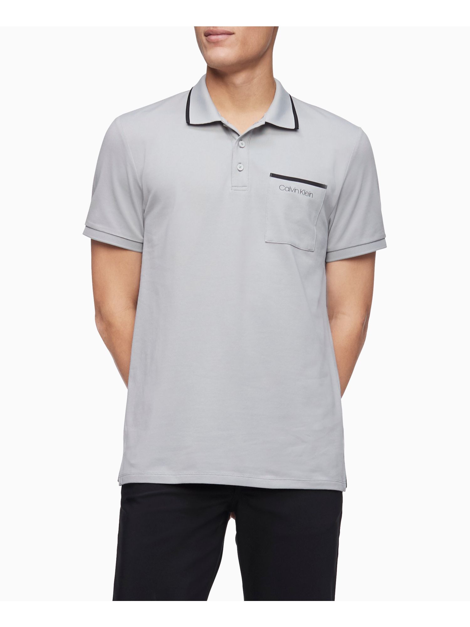 CALVIN KLEIN Mens Gray Short Sleeve 