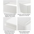 thumbnail image 5 of White Covered Storage Box - Compact Kitchen Desktop Organizer with Lid for Makeup, Snacks, and Toy Storage - Versatile Household Plastic Basket for Cabinets, Playrooms, and Dorms (17.5*13*8CM), 5 of 6