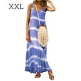 thumbnail image 3 of Vestido largo con cuello en V, ropa de verano, vestido suelto sin mangas a rayas, morado, XXL Sweethay AP001806-15, 3 of 7
