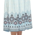 thumbnail image 5 of White Mark Plus Size Border Print Pleated Midi Skirt, 5 of 6