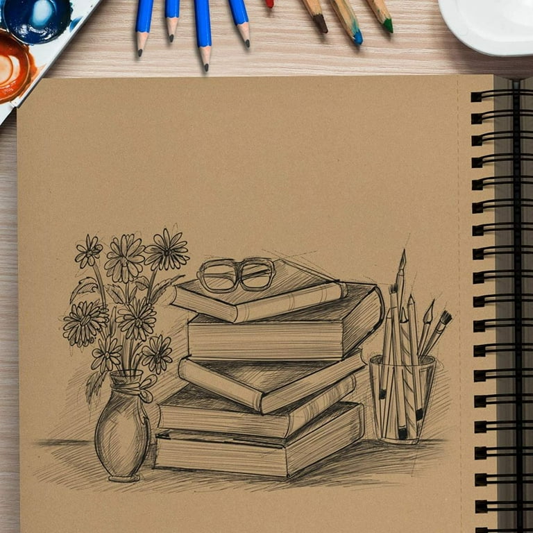Toned Tan Paper Drawing Book 9x12 Inches 70 Sheets
