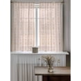 thumbnail image 4 of Orange Stripe Curtains 54 Inch Length,Sheer Curtains for Bedroom Living Room Window Modern Abstract Art Vertical Stripes Beige Rod Pocket Drapes Kitchen Curtains Small Half Window 42"x54" 2 Panels, 4 of 7