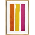 thumbnail image 3 of PixonSign Framed Canvas Print Wall Art Orange, Yellow, Magenta Colorblocks Abstract Shapes Illustrations Minimalism Contemporary Colorful Multicolor for Living Room, Bedroom, Office - 16"x24" Natural, 3 of 5