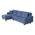 thumbnail image 3 of Sofá Cama Modular Reversible Makora Modelo Cosmo Velvet Azul Beehive Memory Foam, 3 of 8