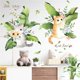 thumbnail image 1 of Cute Kittens Palm-Leaf Scandinavian Simple and Fresh Wall Stickers, sacinora Cartoon Cat Animal Wall Decals Removable Vinyl Peel and Stick for Living, 1 of 4