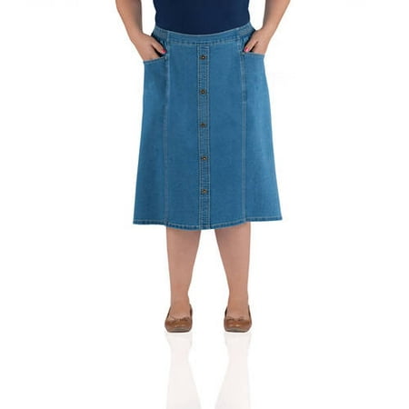 Just My Size - Women's Plus-Size 28 Stretch Denim Skirt - Walmart.com