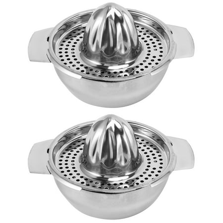 

2X Stainless Steel Juice Reamer Glass Manual Juicer Orange Lemon Lime Squeezer