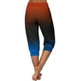 thumbnail image 5 of CLOISE Womens Capri Pants Athletic Stretch Capris Joggers With Pockets Soft Elastic Waist Running Petite Capri Sweatpants Pull On Capri Lounge Pants Gradient Color Casual Yoga Capris Blue, 5 of 6