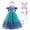 Purple + Green, variant on IBTOM CASTLE Mermaid Clothes for Toddler Child Girls Princess Dress Kids Birthday Party Carnival Halloween Cosplay Children's Outfits Fancy Dress with Accessories 5-6 Years Green