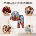 thumbnail image 7 of Salouo Tomato Field Bottle Pattern Women's Pajamas Set Long Sleeve Button Down Sleepwear Soft Pj Lounge Sets for women 2 Piece Pjs Set with Long Pants-XX-Large, 7 of 7