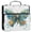 Intricately Butterfly, variant on Water-Resistant 3-Ring Binder Organizer with Multiple Pockets Zipper Binder Bag for Office Flamingos in Tropical Garden