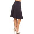thumbnail image 2 of Women's Plus Size Elastic Stretchy High Waist Casual Basic A-Line Midi Skirt, 2 of 3