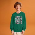 thumbnail image 3 of Alphabet Print Crewneck Sweatshirt for Children's Casual Long Sleeve Pullover Top Comfortable Fit, 3 of 5