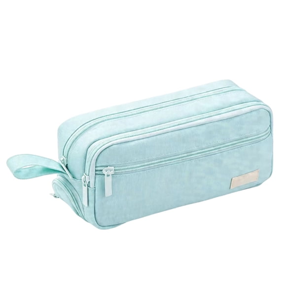 Foldable Pencil Case Zipper Big Capacity Aesthetic Canvas Pencil Pouch Compartments Stationery Organizers Pen Bag for Kids Girls Boys Teen Student School Supplies Makeup Bags