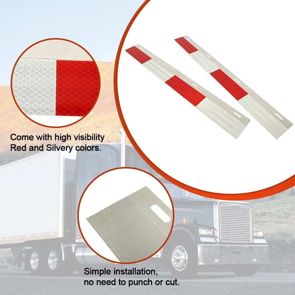 Reflective Tape 3 Inch X 10 Feet - Red & White Waterproof Self-Adhesive For Safety, Trailers, Bikes & Gear