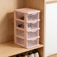 thumbnail image 5 of FastXmas 4 Layer Plastic Drawers - Small Desktop Organizer with Transparent Drawers, Tabletop Multi Layer Storage Box for Home, Office, Stationery, Jewelry and Cosmetics(12 Inch), 5 of 5