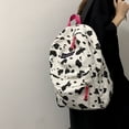 thumbnail image 4 of Preppy Style Femmes Toile Impression Sac à Dos Casual Dames Grand Sac à Dos (Vache), 4 of 6