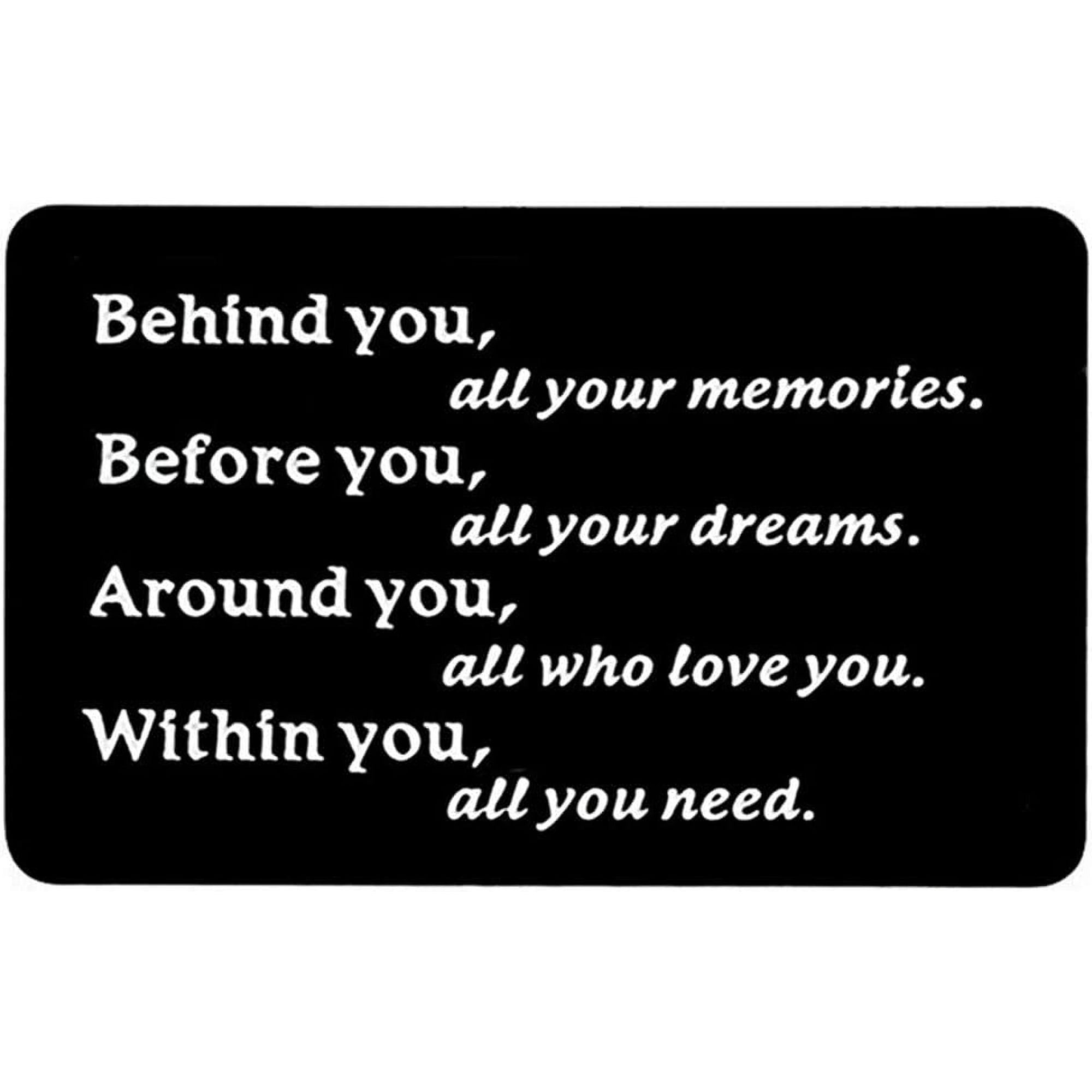 Daisyco Gifts Inspiration Graduation Gifts Wallet Insert Card Behind You All Your Memories Encouragement Gift