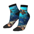 thumbnail image 3 of Salouo Underwater Fish Turtle Pattern Unisex Middle Tube Socks,Middle-Finger Knee High Socks Over The Calf Tube Stocking Crew Stockings for Women and Men Tube Socks, 3 of 8