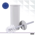 thumbnail image 2 of Superio Plastic Toilet Bowl Cleaning Brush and Holder Set (Pack of 2)- 15"H x 6"W x 5"D, Bathroom Scrubbing Brush, White, 2 of 5