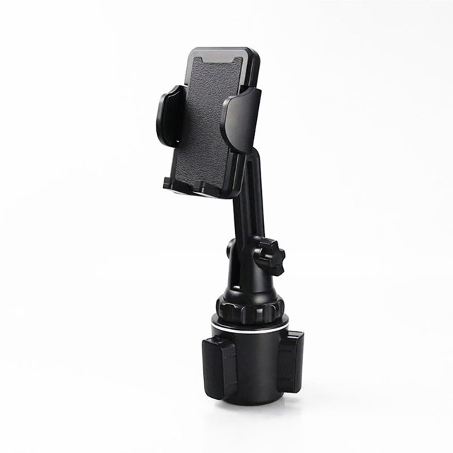Soporte De Teléfono De Taza Soporte De Teléfono Duradero Negro Telescópico Giratorio Con Parte Inferior De Ranura De Taza De Coche Serendint VI005330-00