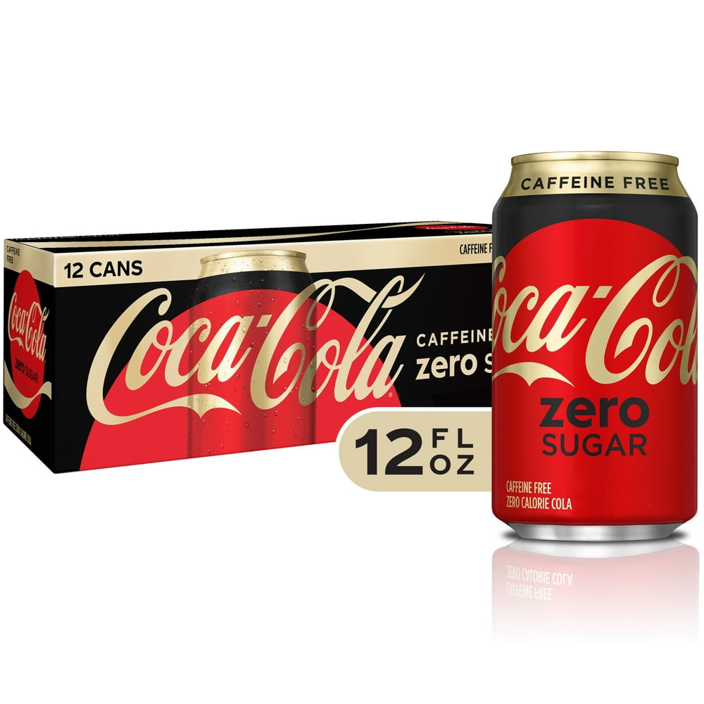 Coca-Cola Zero Caffeine-Free Soda Soft Drink, 12 fl oz, 12 Pack ...