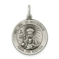 thumbnail image 1 of FB Jewels Sterling Silver Antiqued Lady Of Montserrate Medal, 1 of 4