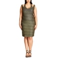 thumbnail image 1 of City Chic Vestido Ajustado con Brillo para Mujer, Metálico, 24W, 1 of 2