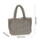 thumbnail image 3 of Bolso de tela suave para mujer - Bolso de hombro de gran capacidad en café, caqui, verde | Bolsa de tela espaciosa de 30x24x15cm, 3 of 6