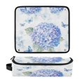 thumbnail image 3 of Hair Tools Travel Bag with Removable Heat Resistant Mat for Straighteners, Curling Iron and Haircare Accessories Blue Hydrangea Pattern, 3 of 8