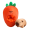 Carrot, variant on Fruit Capibala Stuffed Animal Pillow - Cute Strawberry Banana Carrot Avocado Capibala Plush Toy Doll for Girlfriend To Hug Toys