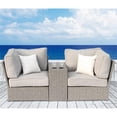 thumbnail image 2 of Living Source International 3-Piece Wicker Seating Group with Cushion in Gray, 2 of 3
