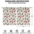 thumbnail image 2 of Boys Girls Kids Nursery Curtains Red Chili Peppers Print Pattern Window Drapes for Living Room Bedroom Playroom Decor Rod Pocket 42x54Inch 2 Panels, 2 of 2