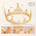 thumbnail image 4 of Princess Tiara Dainty Elegant: Flower Rhinestone Wedding Tiara Bride Party Crown, 4 of 10