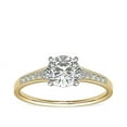 thumbnail image 1 of 0.70 T.C.W Round Shape Natural Diamond Latest Design Solitaire with Accents Wedding Ring for Ladies Solid 14K Yellow Gold Size 8, 1 of 8