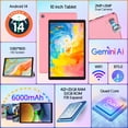 thumbnail image 5 of FITIFUN 10.1 inch Tablet Android 14 Tablets with Case, 4GB RAM 32GB ROM 1TB Expand, Quad-core, HD Display, WiFi, Dual Camera, Pink, 5 of 8