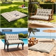 thumbnail image 4 of Pakunoda Porch Swing Cushions 47” X 40” X 5”, 2-3 Seater Bench Cushion with Backrest, Waterproof Replacement Outdoor Cushion with Tie, Cream, 4 of 6