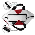 thumbnail image 4 of Disketp Red Black Houndstooth Bolsa Tote Estampada para Mujer, Bolso de Hombro y de Mano para Compras y Viajes, 4 of 8