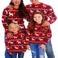 thumbnail image 1 of Family Matching Christmas Sweaters Christmas Ugly Sweater Cotton Knit Winter Pullover Tops for Adult Kids, 1 of 6
