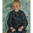 thumbnail image 2 of Birger Simonsson 12x14 Black Ornate Wood Framed Double Matted Museum Art Print Titled: Portrait of a Boy (Early 1900s), 2 of 5