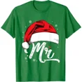 thumbnail image 1 of Pijama a juego de Papá Noel para hombres, camiseta de Navidad para parejas, camisetas gráficas, ropa de diseñador, harajuku, 1 of 5