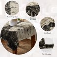 thumbnail image 5 of Paris Tower Table Cloth Waterproof Tablecloths, Vintage Words Beige Grey Tablecloth Dining Table Cover for Kitchen Party Tabletop Outdoor, Square Tablecloth 60x60 Inch, 5 of 9