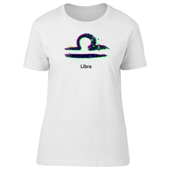 Libra (Glitch Style) T-Shirt Men -Image by Shutterstock, Male 3X-Large
